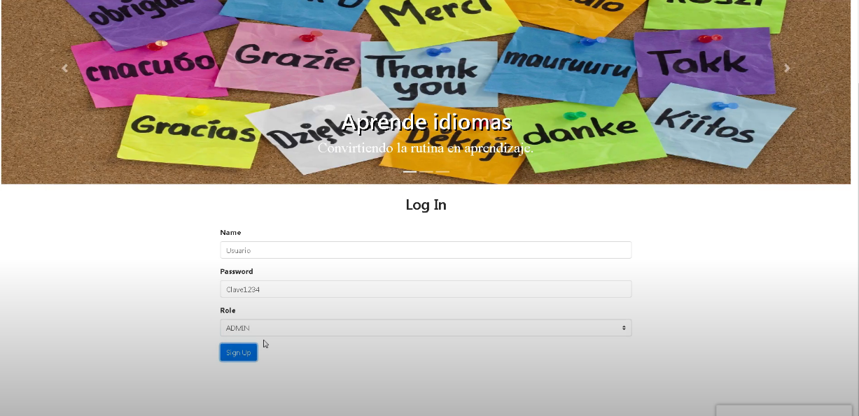 Photo of the web page